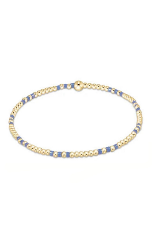 Enewton Hope Joy Pattern 2mm Bead Bracelet- Bright Blue