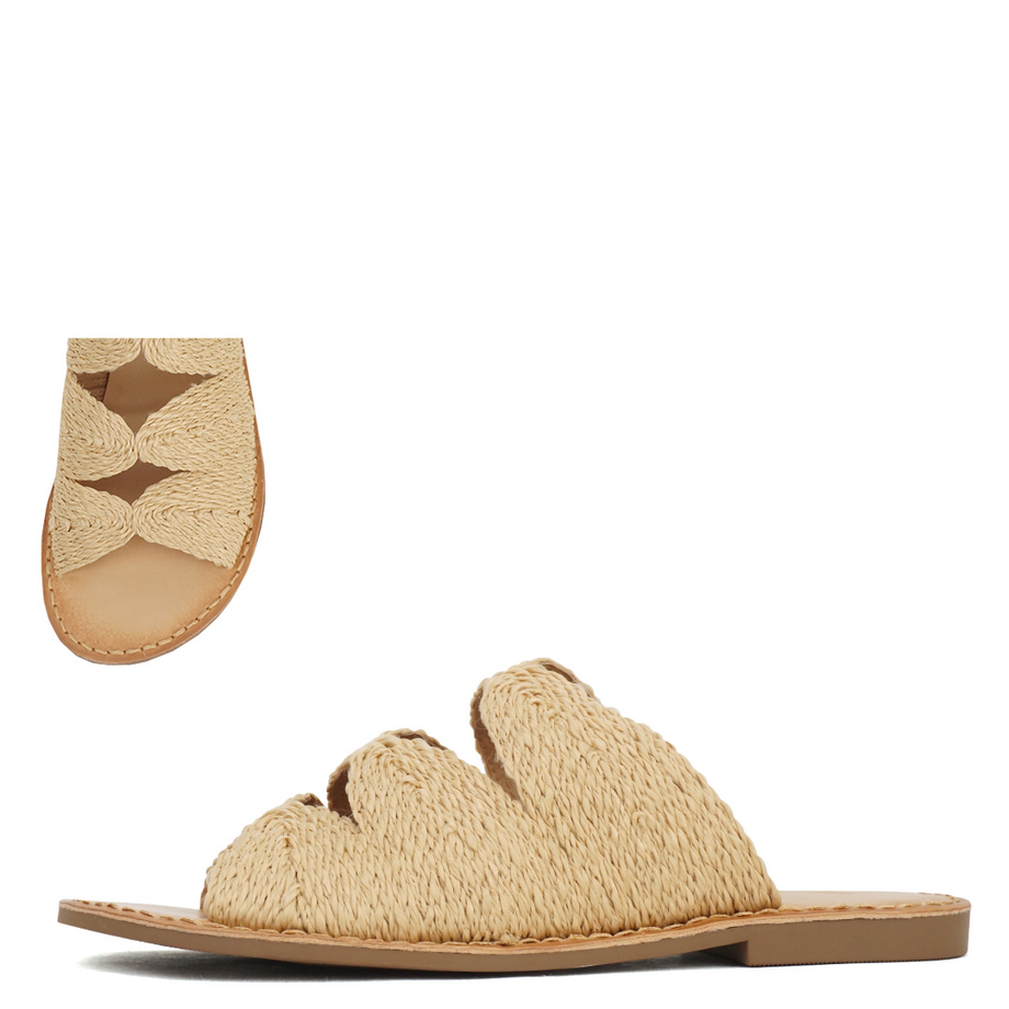 Takes Raffia Tan Sandal