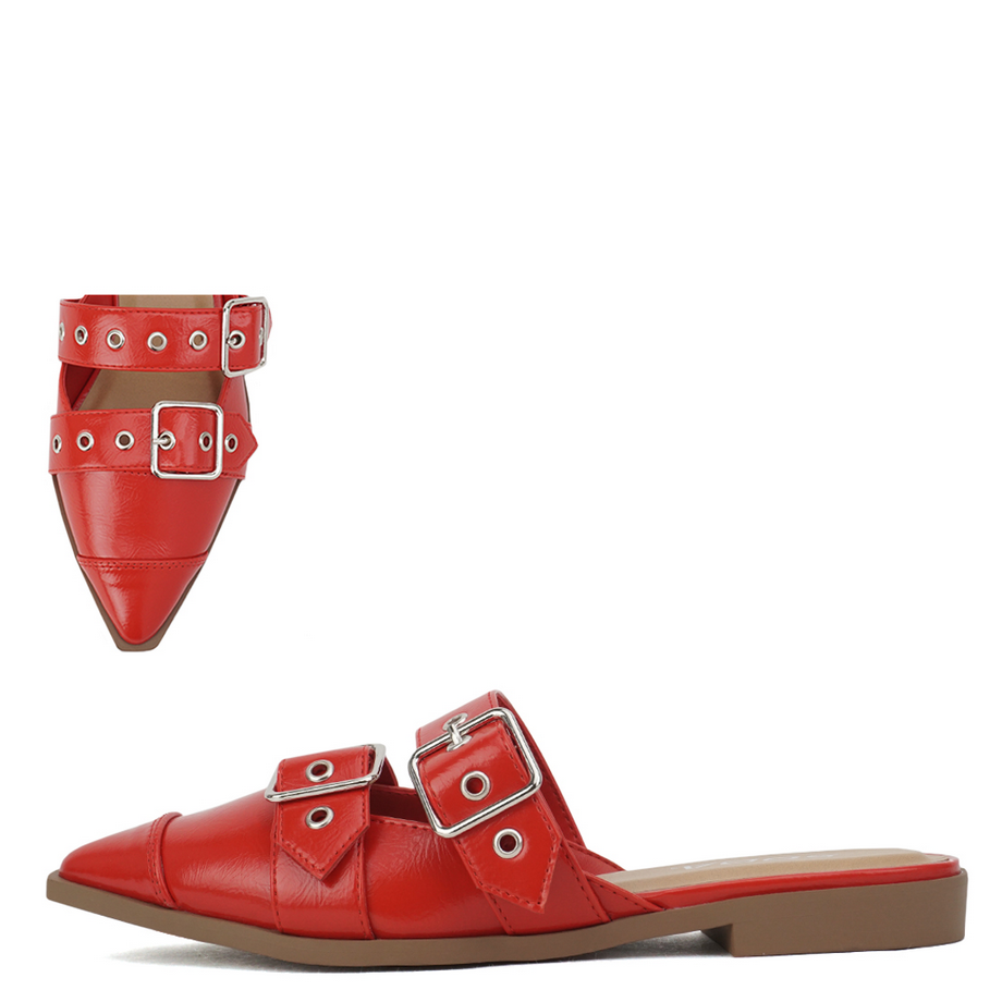 Usual Red Buckle Slide