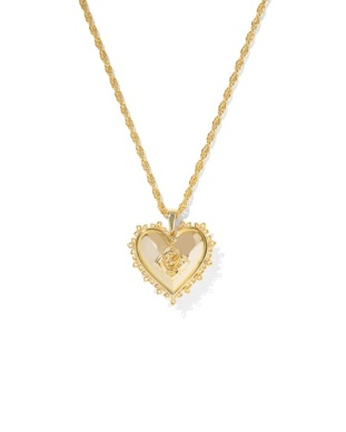 Kendra Scott Mallory Rose Locket Gold Necklace