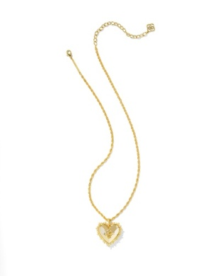 Kendra Scott Mallory Rose Locket Gold Necklace