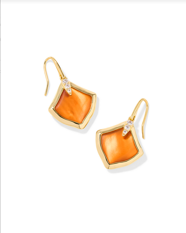 Kendra Scott Joelle Gold Papaya MOP Drop Earring