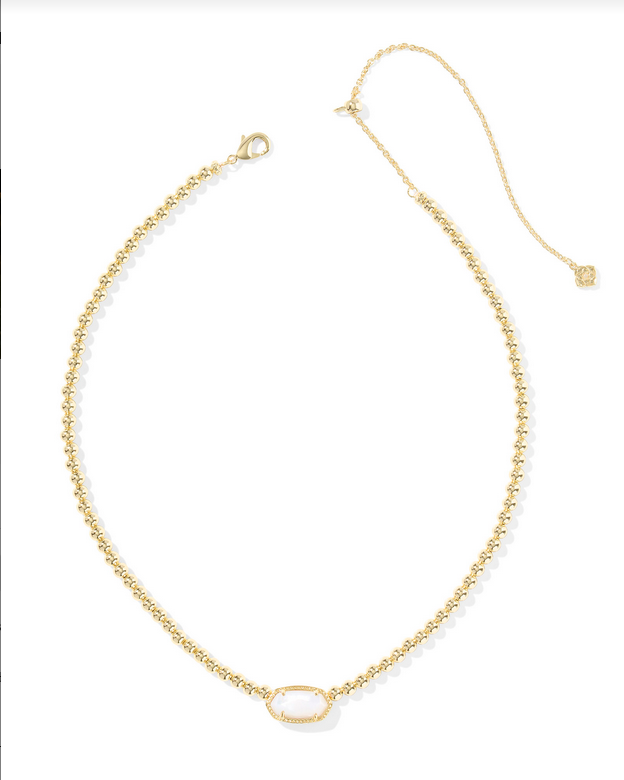 Kendra Scott Elisa Gold Ivory MOP Beaded Necklace
