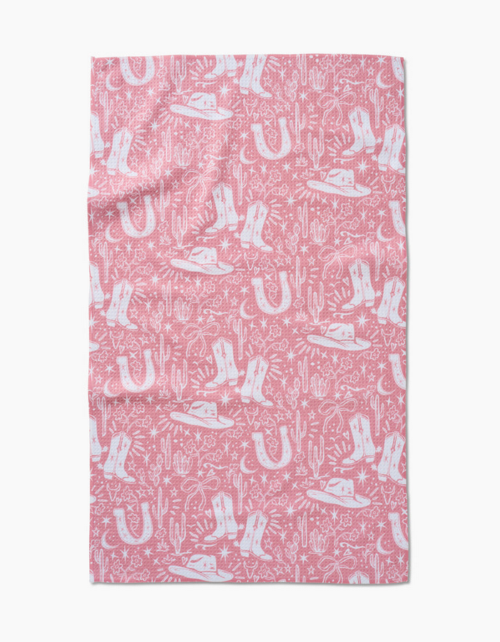 Geometry Cowgirl Boots Tea Towel