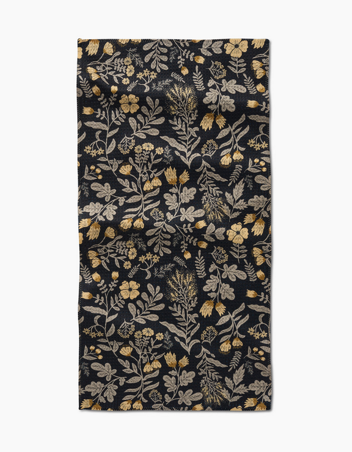 Geometry Woodland Wildflowers Tea Towel