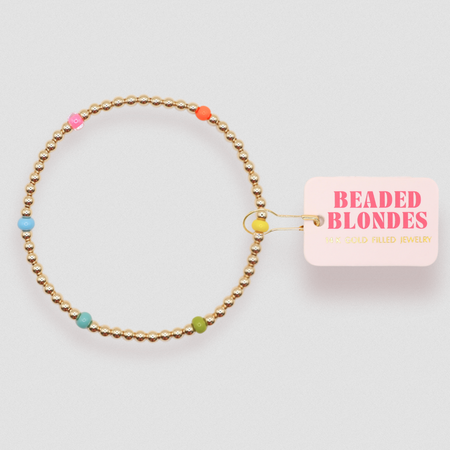 Beaded Blondes Kids Confetti Popp Bracelet
