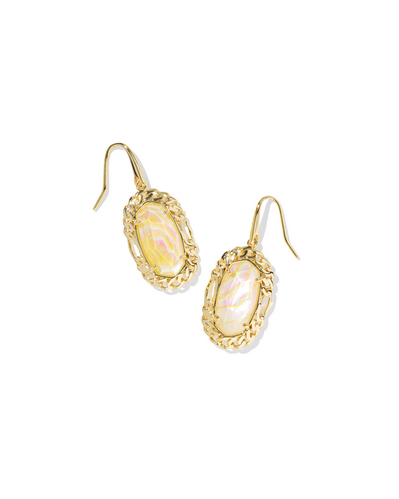 Kendra Scott Dani Figaro Drop Earring Gold Iridescent Abalone
