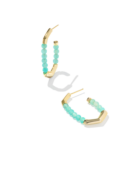 Kendra Scott Sylvia Hoop Earrings Amazonite