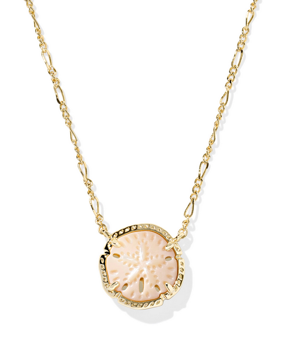 Kendra Scott Sand Dollar Gold MOP Pendant Necklace