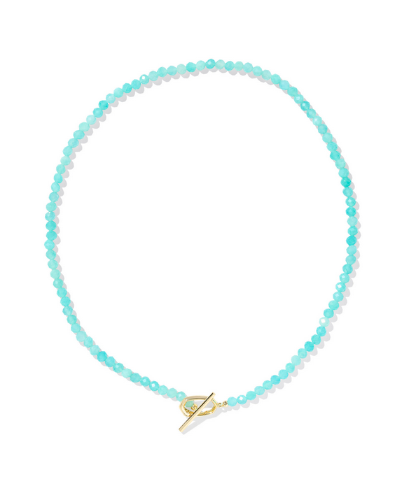 Kendra Scott Sylvia Strand Necklace Gold Teal Amazonite