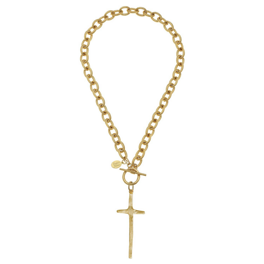 Susan Shaw Elongated Cross Necklace