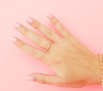 Beaded Blondes Lexi Gold 2mm Band Ring