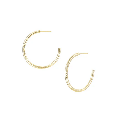 Natalie Wood Horizon Hoop Earrings Gold