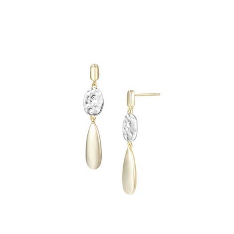 Natalie Wood Horizon Drop Earrings Gold/Silver