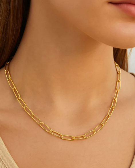 Natalie Wood Horizon Chain Layering Necklace Gold