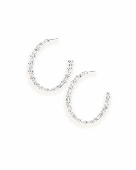Natalie Wood Celestia Hoop Earrings in Silver