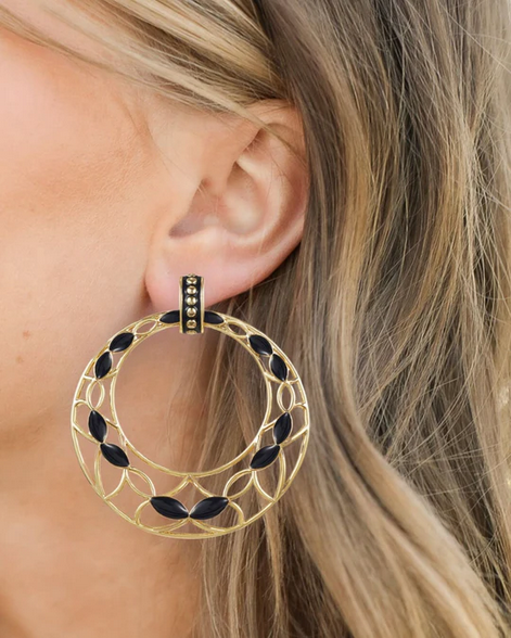 Natalie Wood Enchanted Statement Earring Black