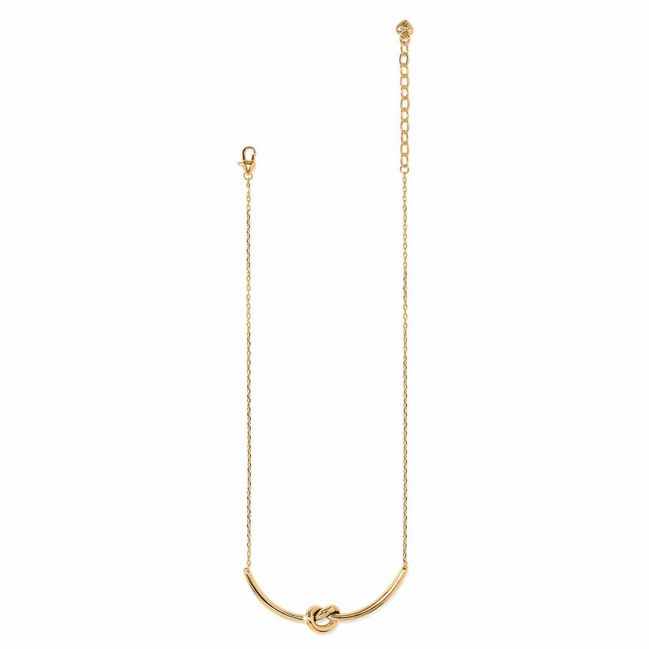 Brighton Interlock Single Knot Gold Necklace