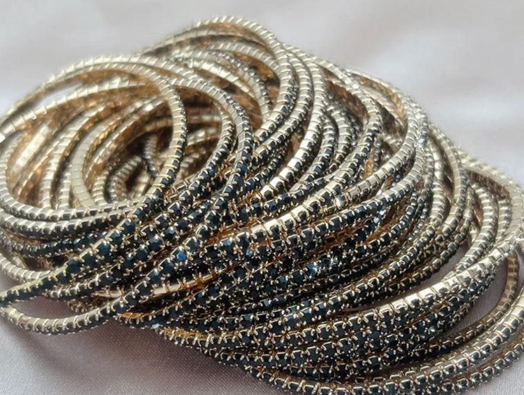 Coastal Grit Shimmer Bracelets Jet