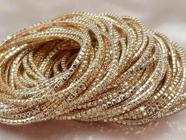 Coastal Grit Shimmer Bracelets Rose Gold