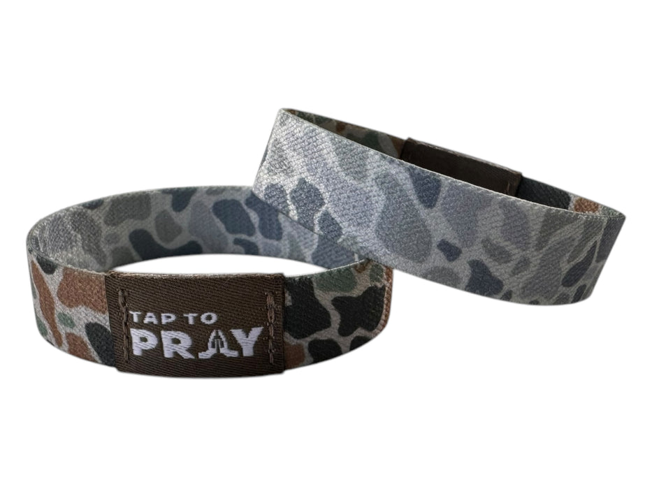 Tap to Pray Wristbands River Rock Camo