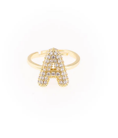 Gold Rhinestone Chloe Ring