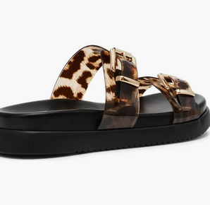 DV Ubar Leopard Black Slides