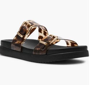DV Ubar Leopard Black Slides
