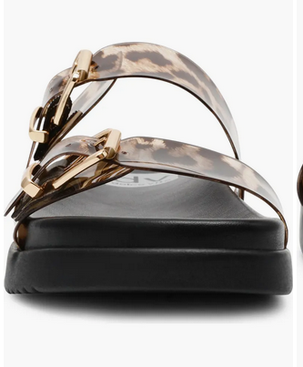 DV Ubar Leopard Black Slides