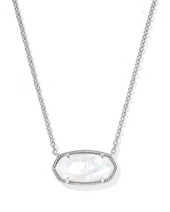 Kendra Scott Elisa Stmt Necklace -- Rhod MOP
