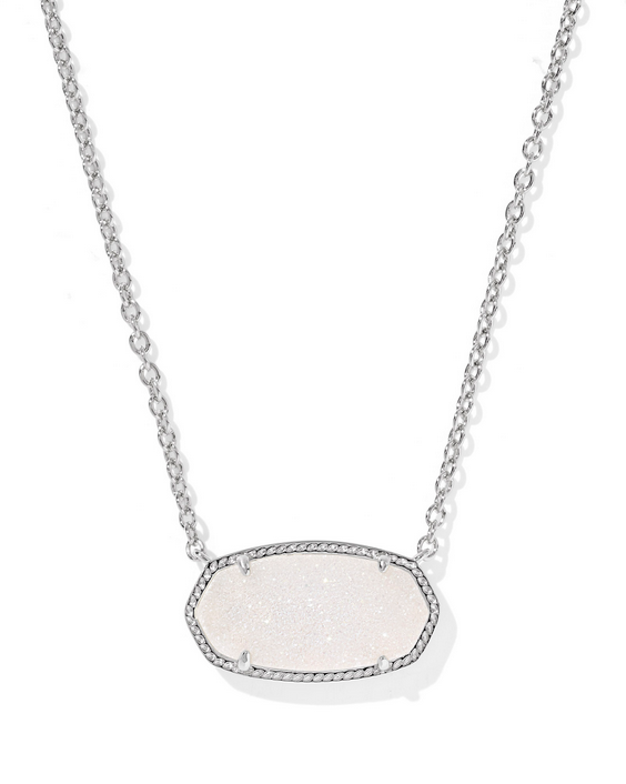 Kendra Scott Elisa Stmt Necklace -- Rhod Iri Drusy