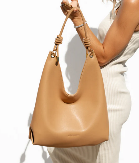 ROCKNOT ORI Hobo Bag -Tan/Champagne Crystal