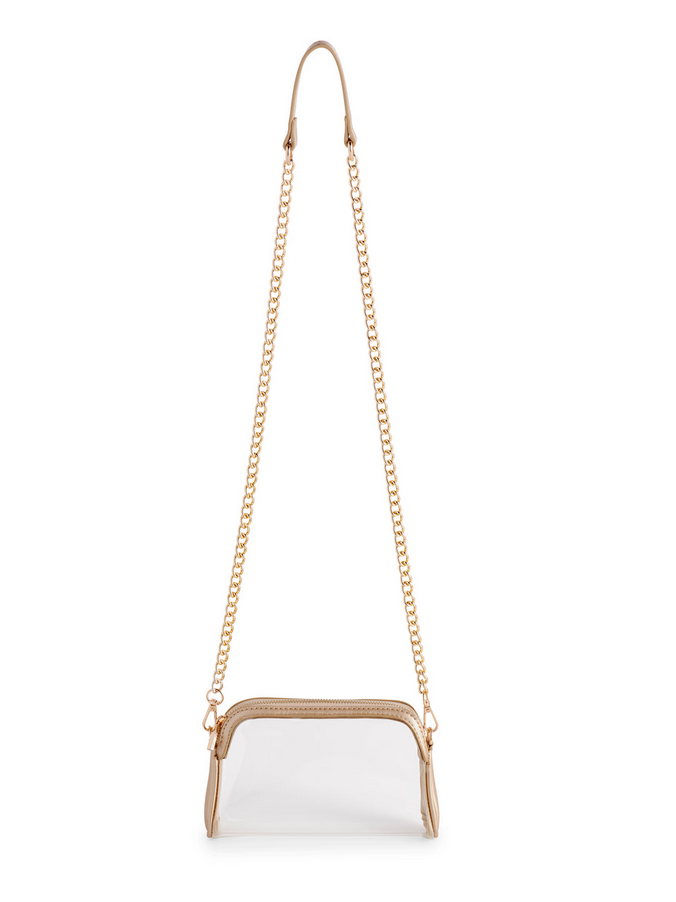 Taylor Clear Crossbody in Gold