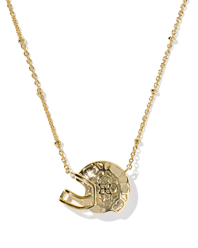 Kendra Scott Football Helmet Pndt Nck Gold Ivory MOP