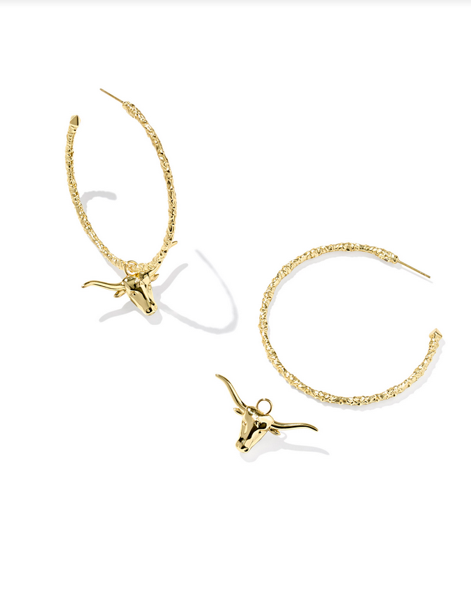 Kendra Scott Longhorn Hoop Earring Gold
