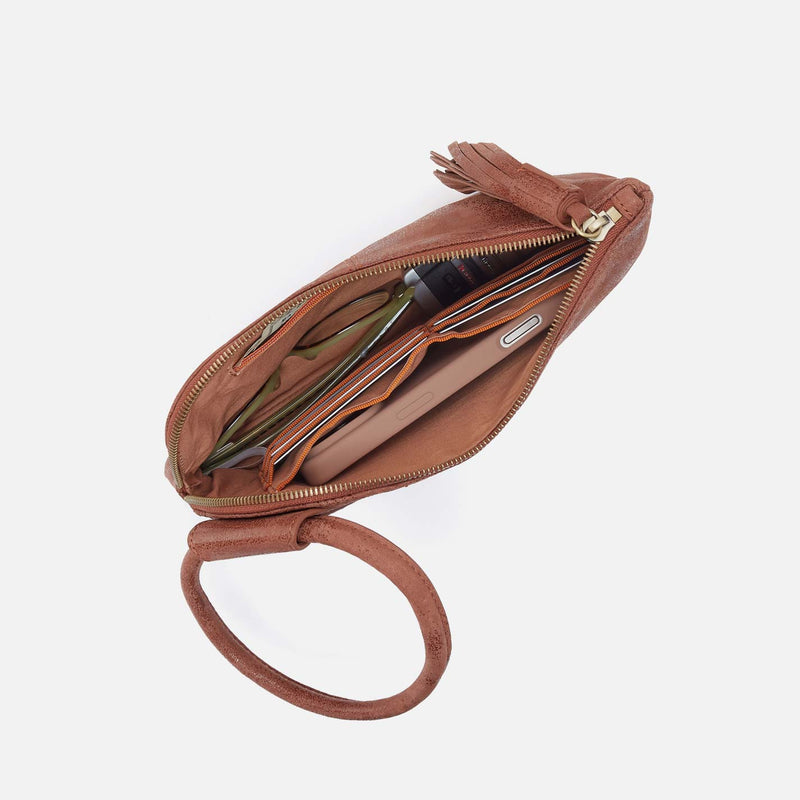 Hobo Sable Wristlet- Burnished Saddle
