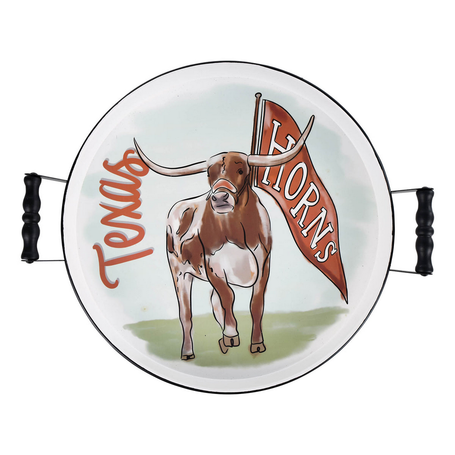 Texas Mascot Enamel Tray