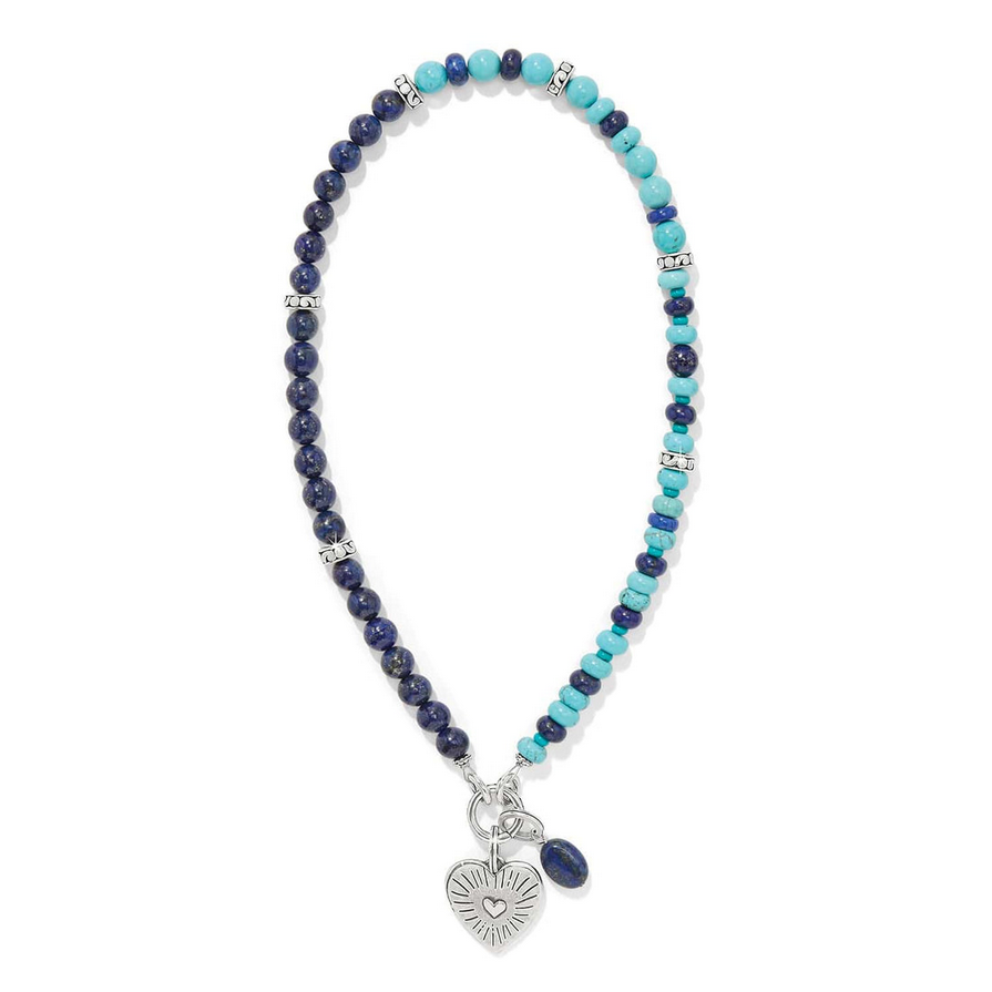 Brighton Token Charm Lapis Turquoise Necklace
