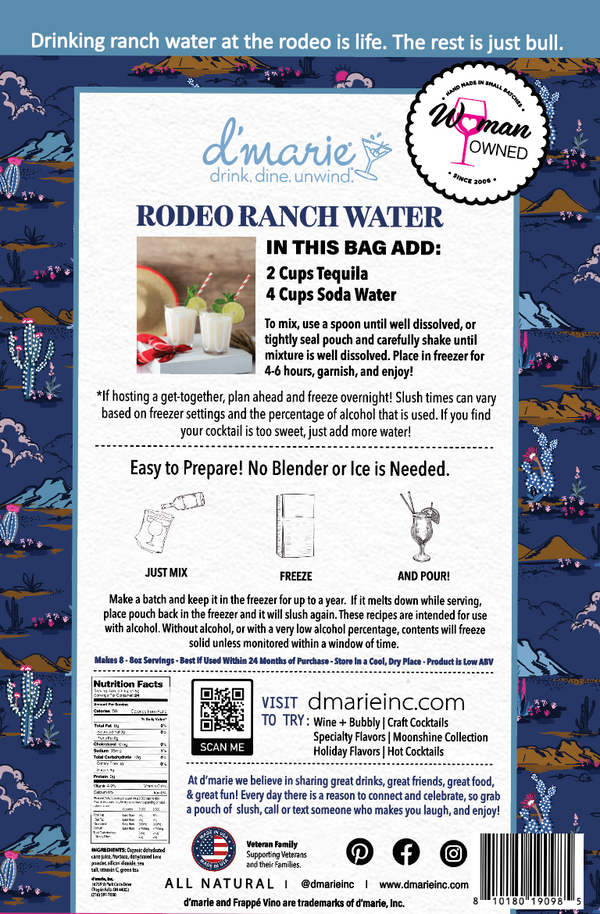 D'Marie Rodeo Ranch Water Slush Mix
