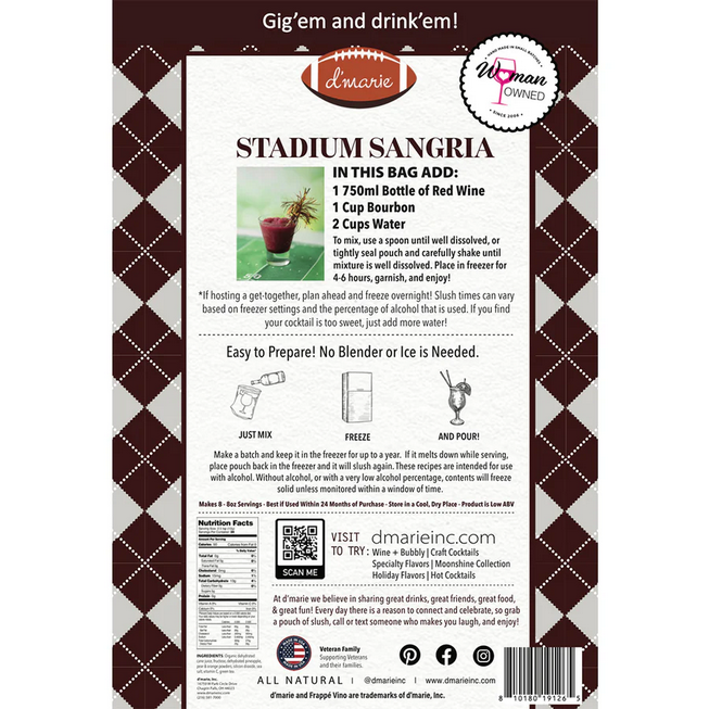 D'Marie Slush Mix Stadium Sangria