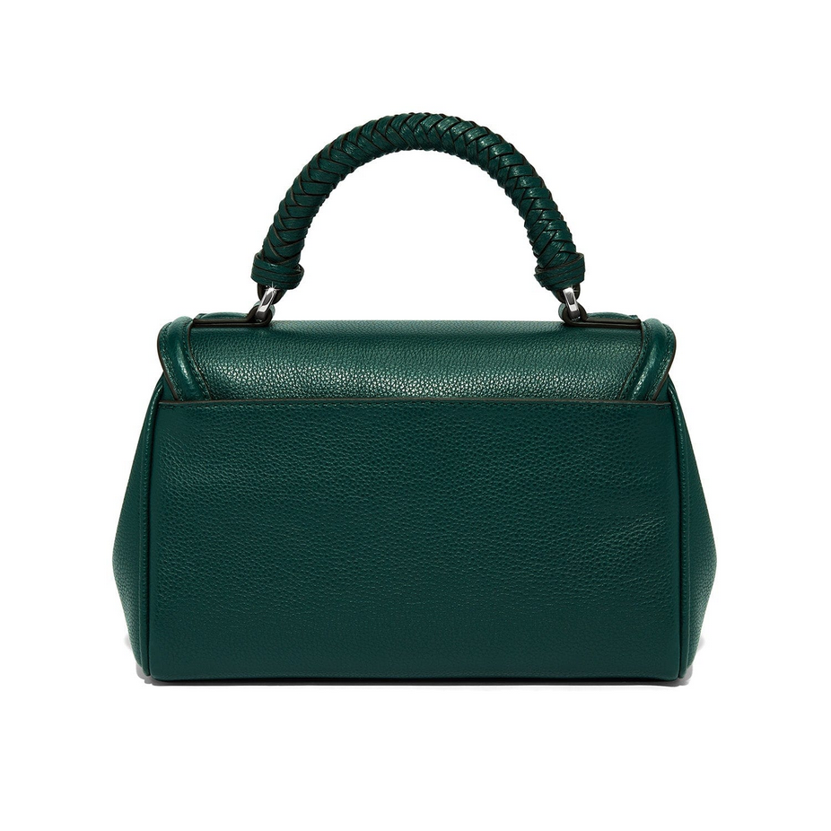 Brighton Interlok Tate Flap Satchel Jewel Green