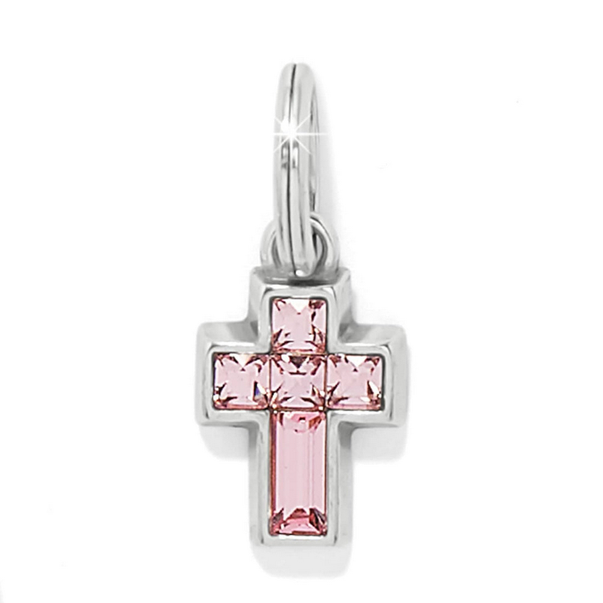 Brighton Light Rose Cross Charm