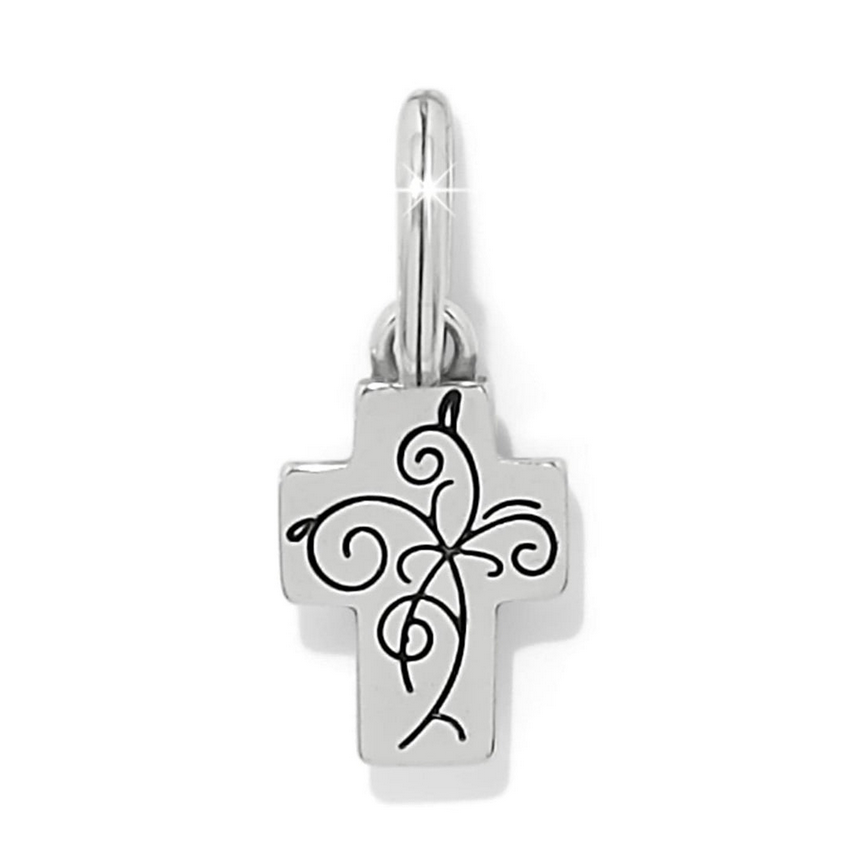 Brighton Light Rose Cross Charm