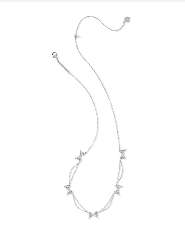 Kendra Scott Silver Bow Strand Necklace