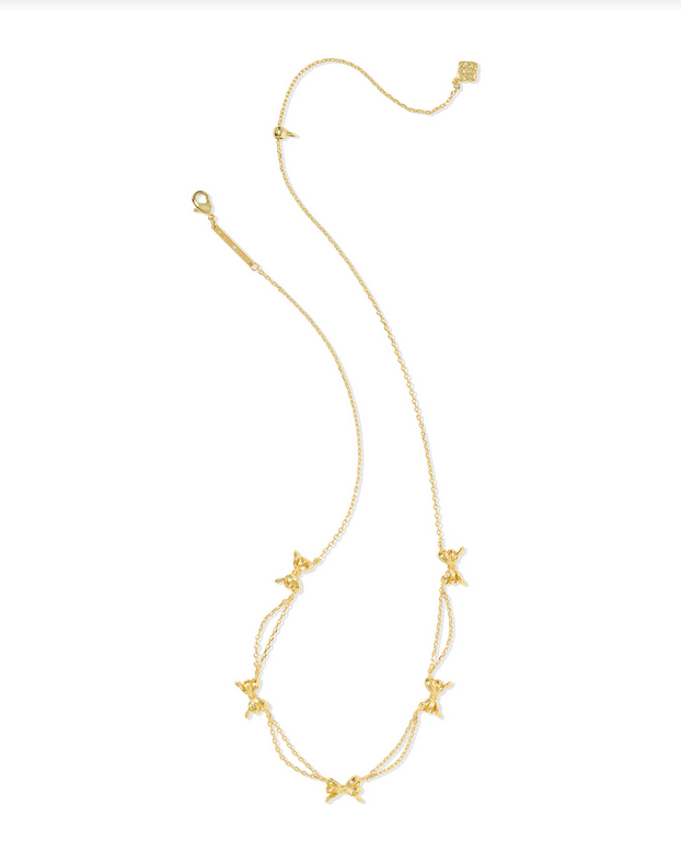 Kendra Scott Gold Bow Strand Necklace