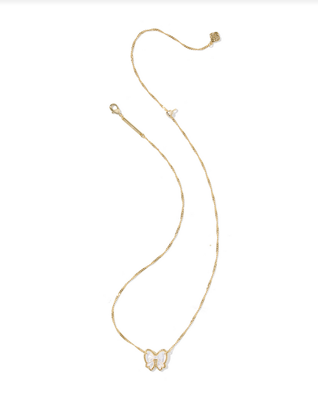 Kendra Scott Haley Bow Ivory MOP Short Penant Necklace