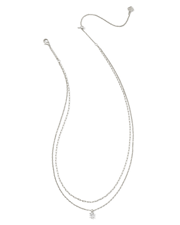 Kendra Scott Cailin Multi Strand Silver Necklace