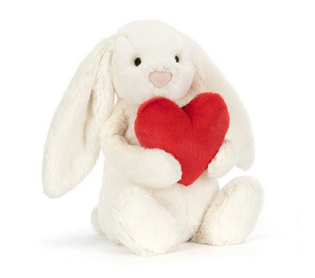 Jelly Cat Bashful Red Love Heart Bunny