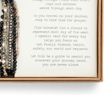Your Journey Prayer Bracelet in Black