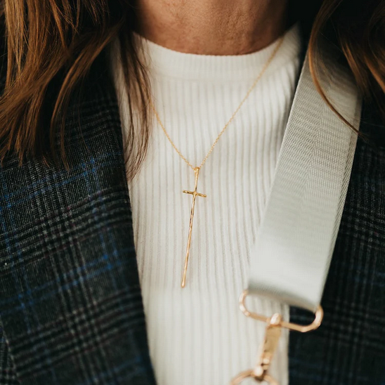PS Waterproof Gold Cross Necklace